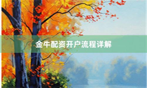 金牛配资开户流程详解